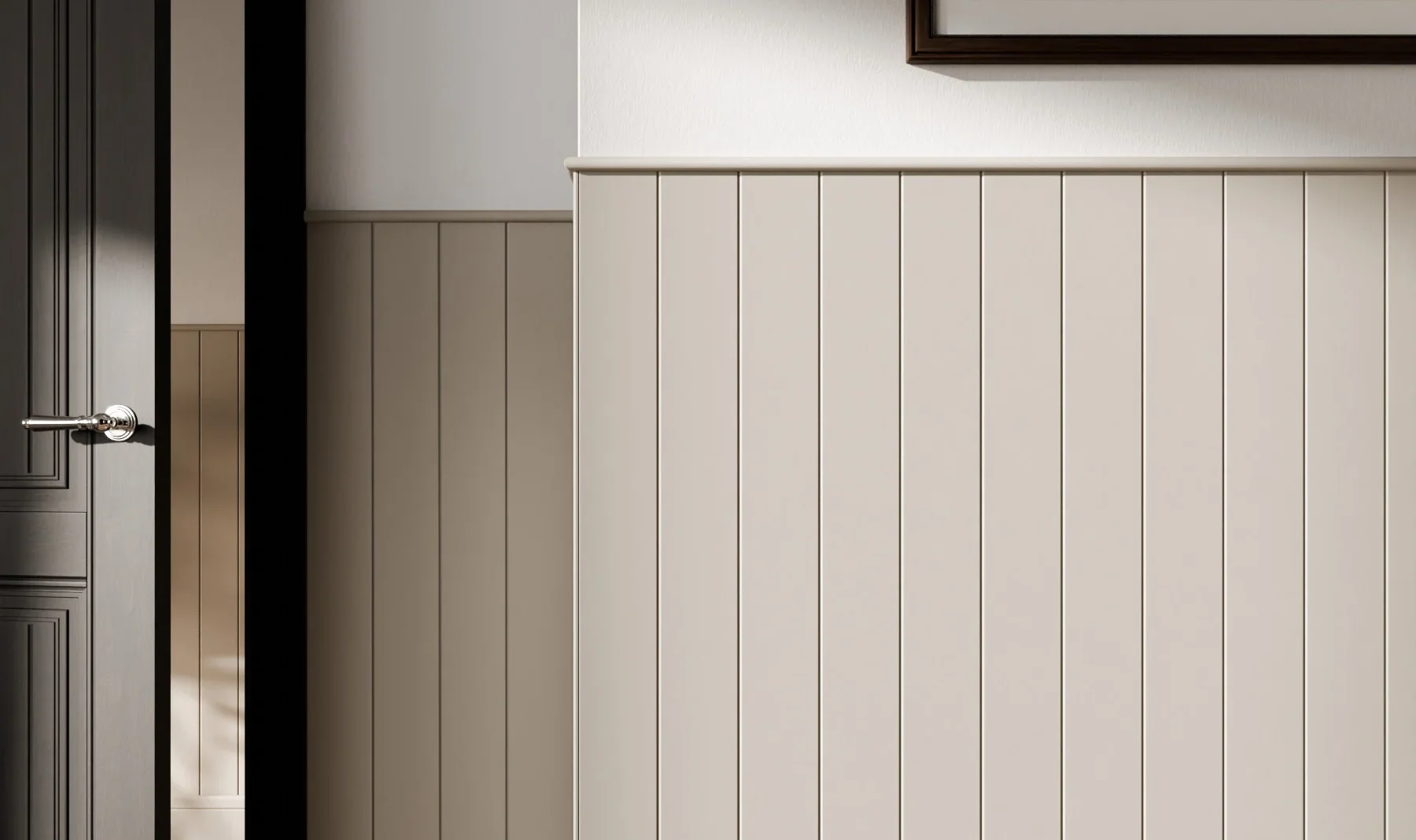 Premium MDF wall panelling installed in a room
